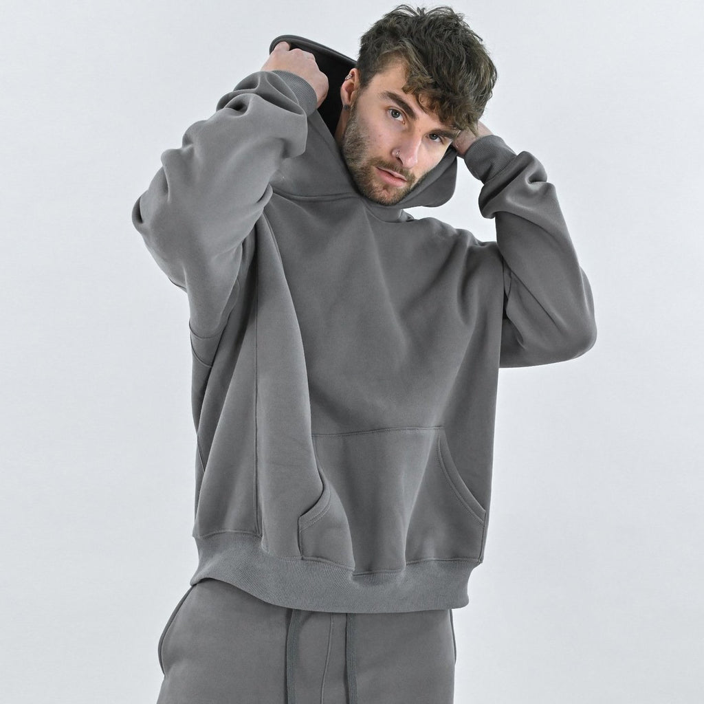 Striped Hooded Long Sleeve Plus Velvet Sweatshirt | Streetwear