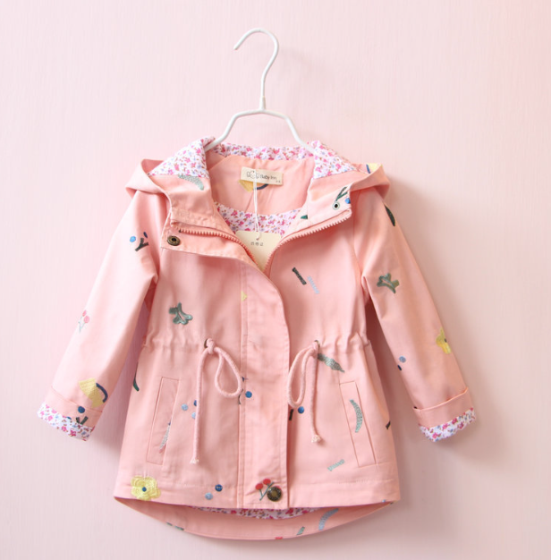 Spring Wind Floral Hoodie Jacket for Girls | Streetwear