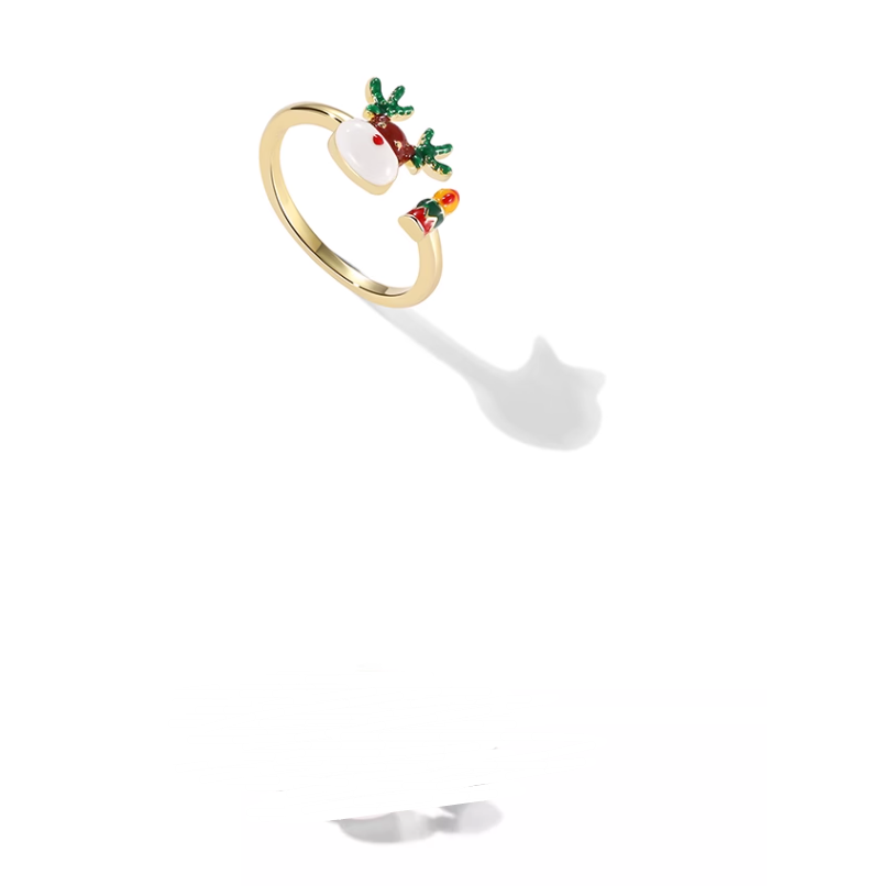 Cute Christmas Elk Ring for Women - Niche Design