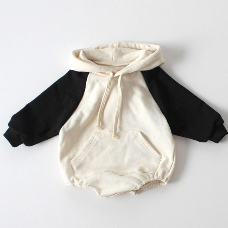 Hooded Sweater with Contrast Sleeves for Kids