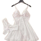 Green Lace V-Neck Camisole and Panty Lingerie Set