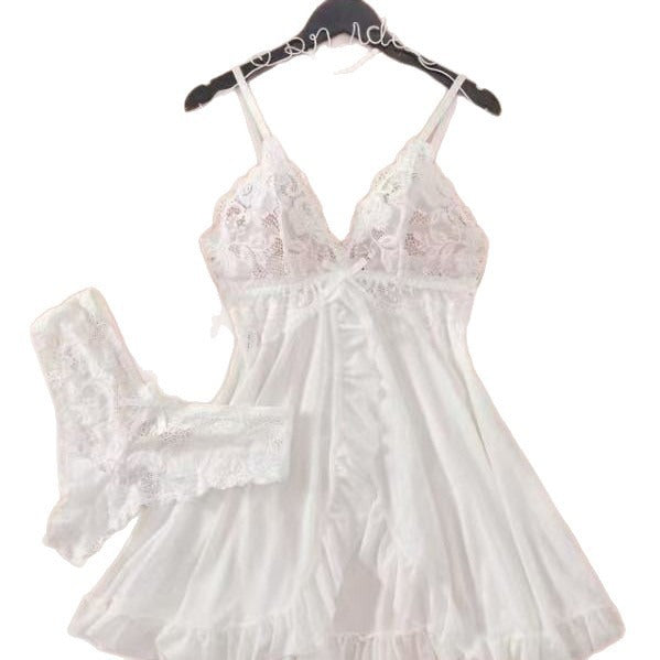Green Lace V-Neck Camisole and Panty Lingerie Set