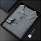 Men's Cashmere Knitted Polo Collar Shirt