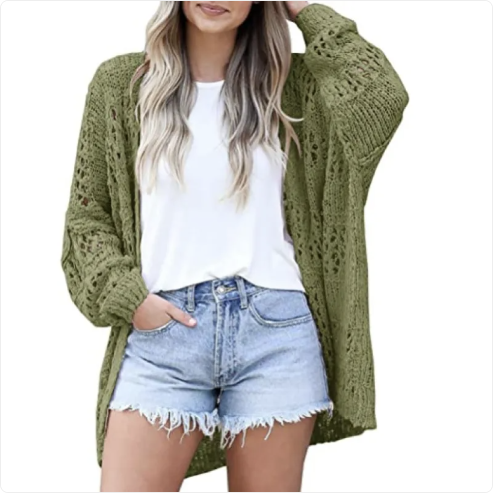 Lightweight Long-Sleeve Loose Cardigan