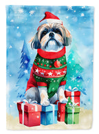 Shih Tzu Christmas House Flag
