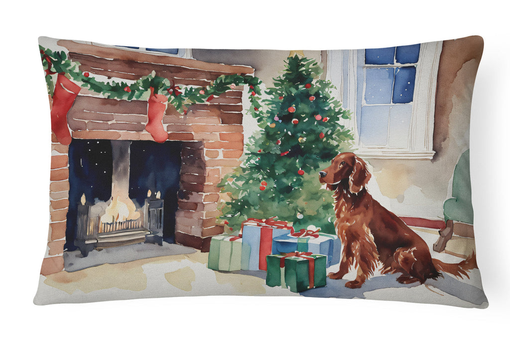 Irish Setter Cozy Christmas Throw Pillow