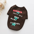 Small Dog Sweater with Velvet Print for Pets