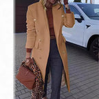 Mid-Length Woolen Coat for Women