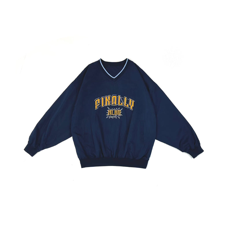 Women's Autumn V-neck Pullover Hoodie with Embroidery | Streetwear