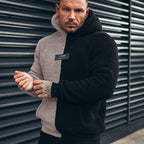 Men's Hooded Plush Casual Sweater in Solid Color