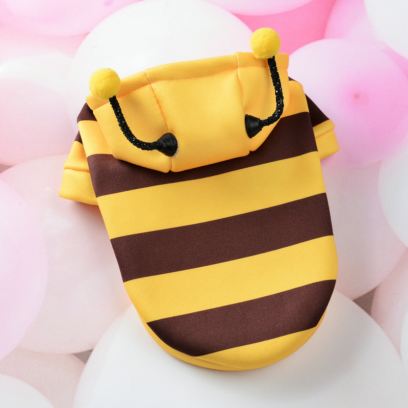 Striped Cotton Coat for Pets - Autumn and Winter Wear