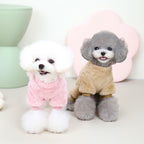 Tricolor Dog Sweater with Four Legs for Winter Warmth