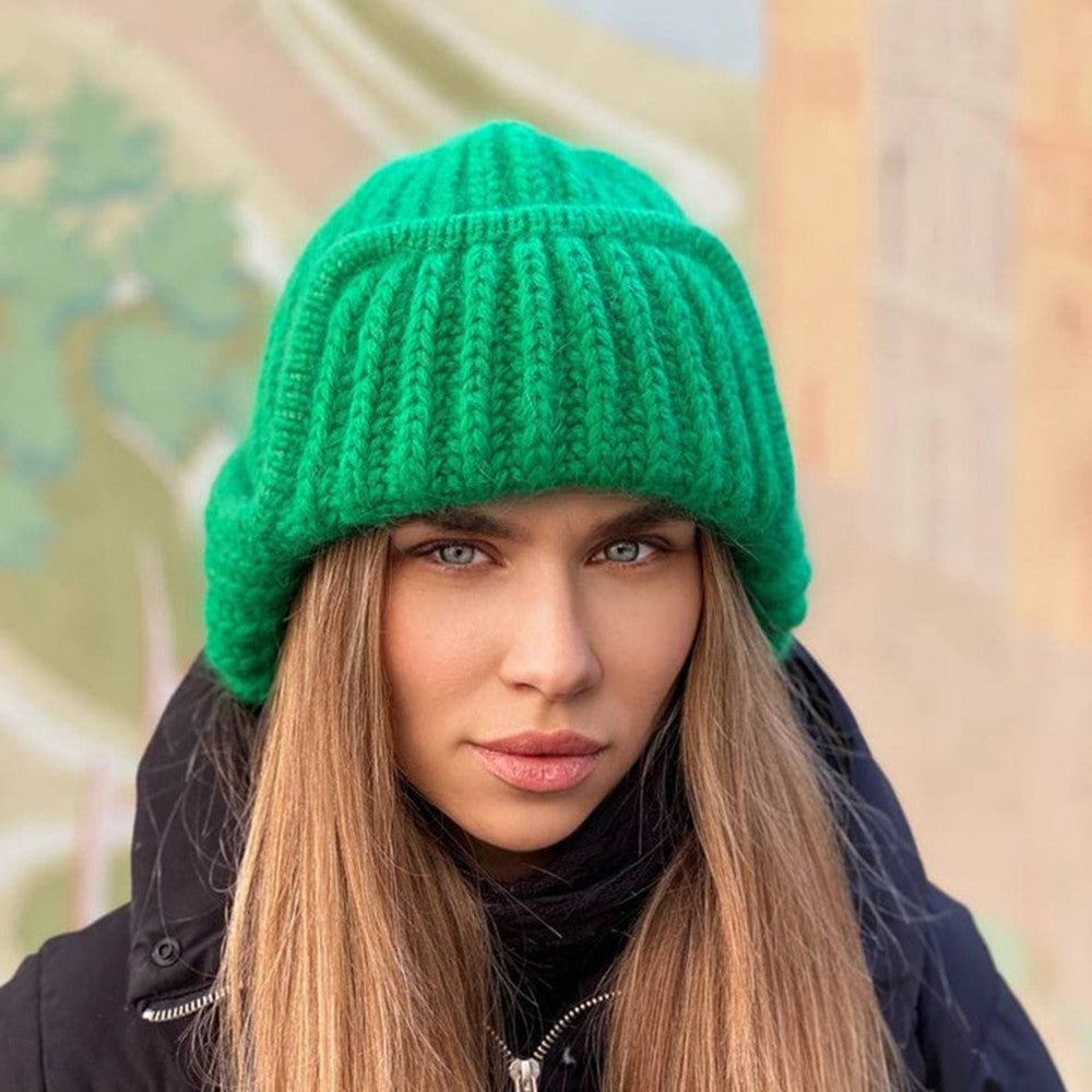 Personalized Women's Warm Wool Knitted Beanie | Embroidered Cap