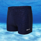 Men's Navy Boxer Swim Trunks