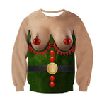 3D Christmas Sweatshirt with Fun Print for Couples | Streetwear