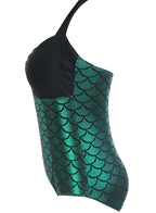 Hollow Back Mermaid One-Piece Swimsuit for Women