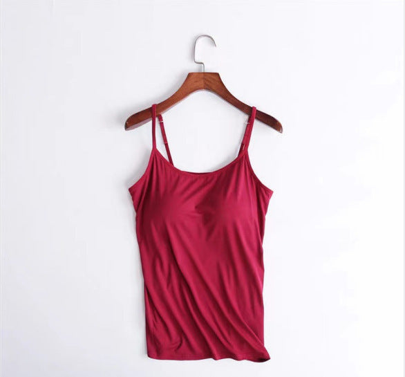 Women's Slim Fit Modal Camisole with Built-in Cups