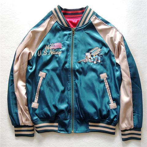 Harajuku Lovers Reversible Bees Embroidery Bomber Jacket