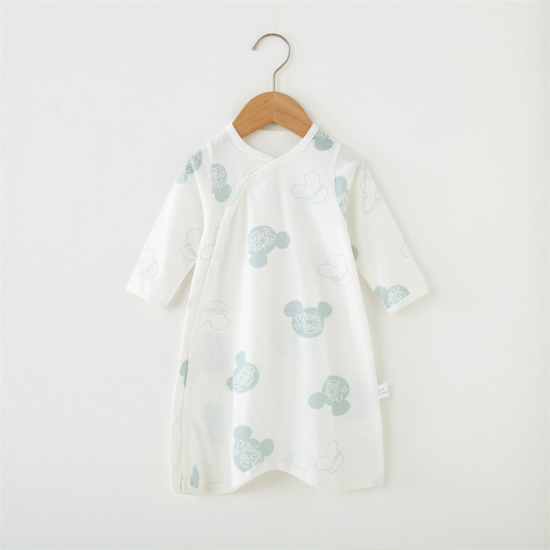 Baby Cotton Long Sleeve Romper for Summer Sleepwear