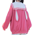 Autumn Lolita JK Women's Bowknot Rabbit Hoodie Top | Streetwear