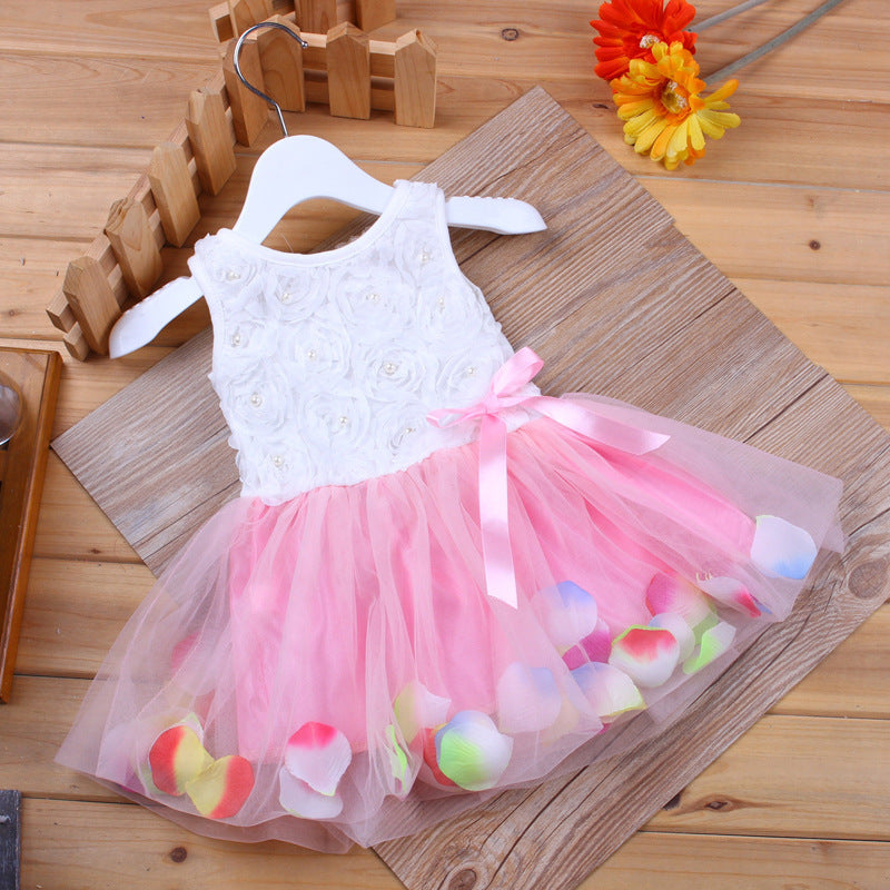 Children's Dress with Mesh Skirt