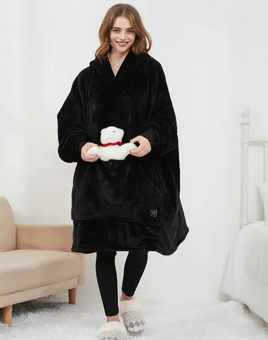 Heated Hooded Blanket Sweater