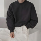 Casual Hoodless Solid Color Pullover | Streetwear
