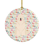 Merry Christmas South Russian Sheepdog Ceramic Ornament