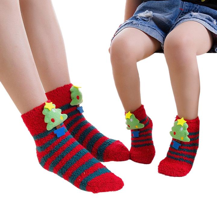 Thick Warm Family Christmas Socks for Adults