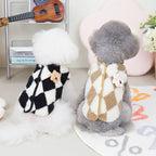 Pet Checkerboard Vest for Dogs and Cats - Warm Jacket