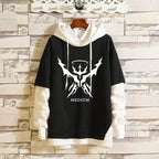 Mid-Length Plus Velvet Hooded Sweater with Long Sleeves