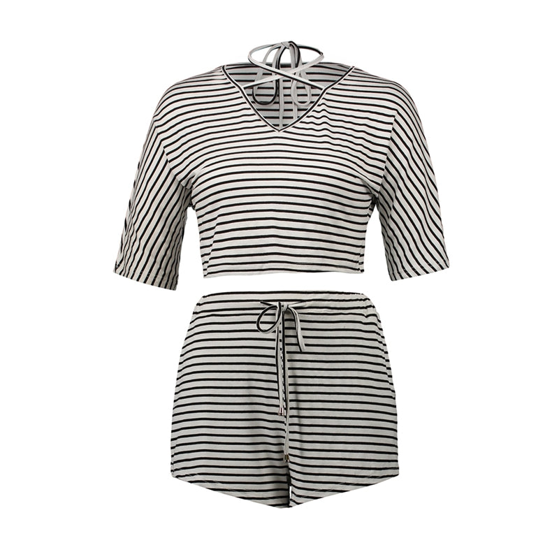 LIVA Women's Summer Short Sleeve Shorts Set
