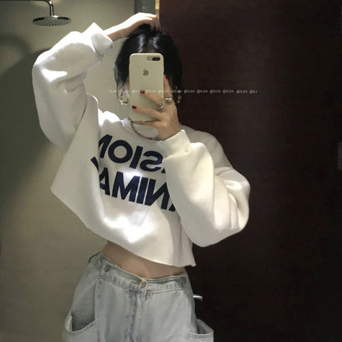 "High Waist Personalized Sweater for Trendy Girls"