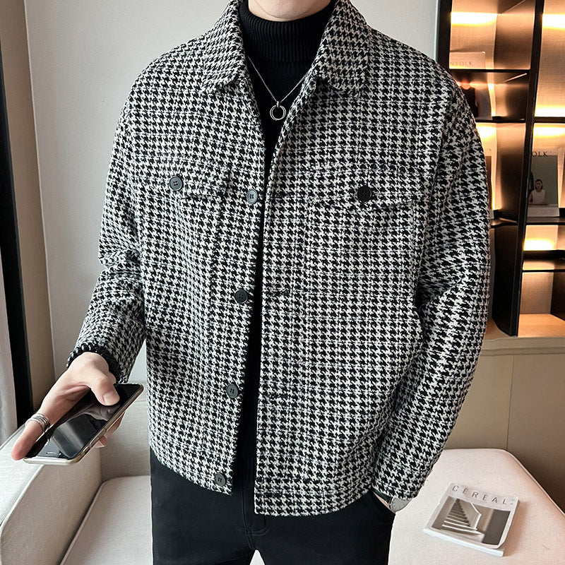 Men's Casual Loose Short Wool Coat