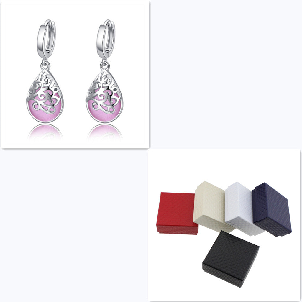 Moonlight Cat Eye Earrings in Gift Box