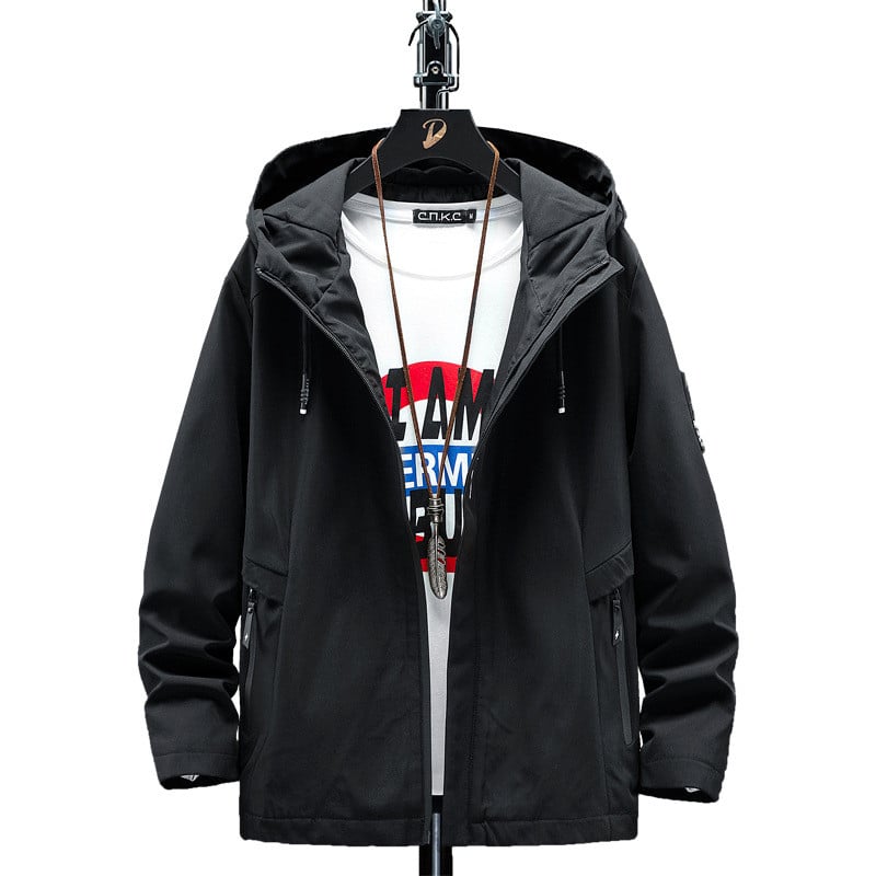 Men's Casual Loose Fit Hooded Jacket
