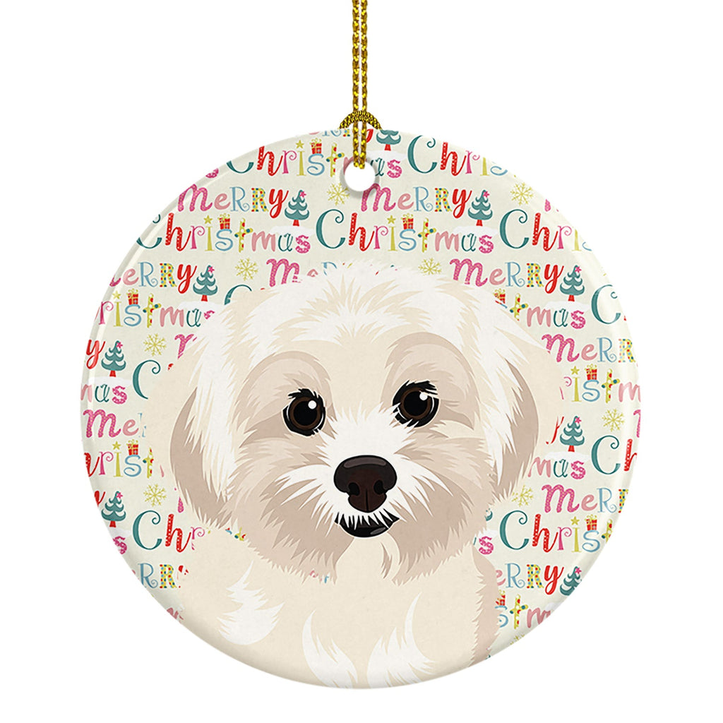Shih-Tzu Gold #4 Christmas Ceramic Ornament