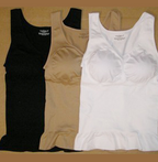 Long Layered Tank Top with Chest Padding