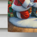 Dalmatian and Santa Claus House Flag