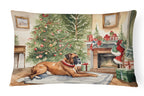 Fawn Boxer Christmas Throw Pillow