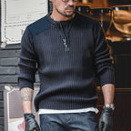 American Retro Slim Fit Round Neck Sweater