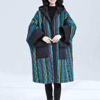 Large Loose Fit Mid-Length Quilted Cotton Jacket