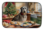 Irish Wolfhound Christmas Cookies Dish Drying Mat