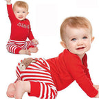 Children's Christmas Romper Set with Long Pants & Sleeves