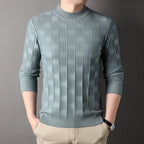 2023 Men's Autumn Winter Checkerboard Jacquard Sweater