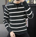 Striped Men's Sweater in Chenille (One Piece)