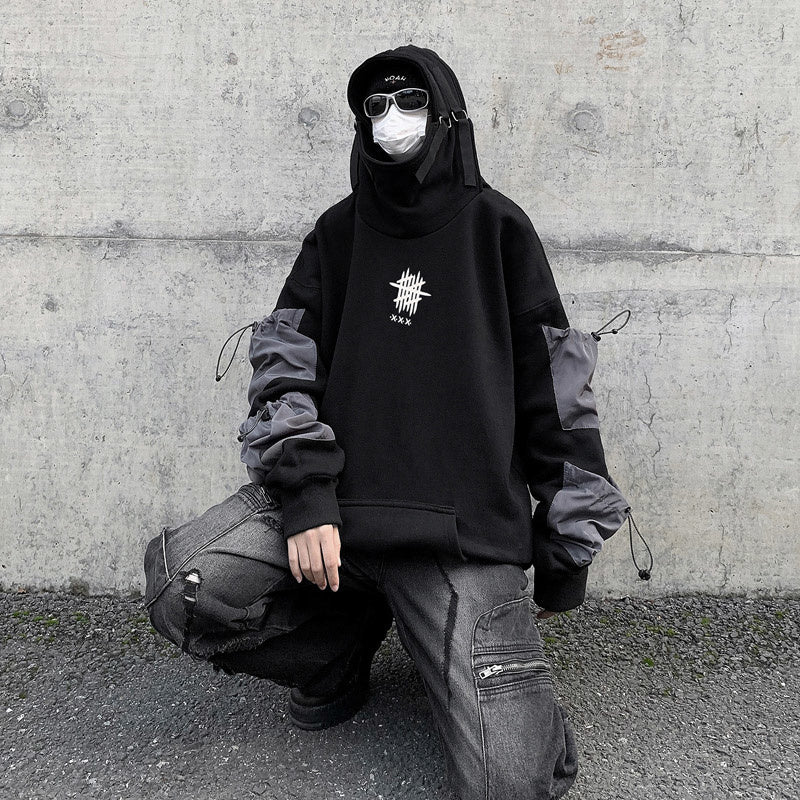 Reflective Shark Mouth Hoodie with Niche Design for Women | Streetwear