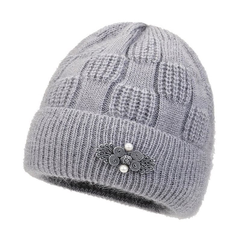 Fleece Lined Padded Warm Woolen Cap | Embroidered Cap