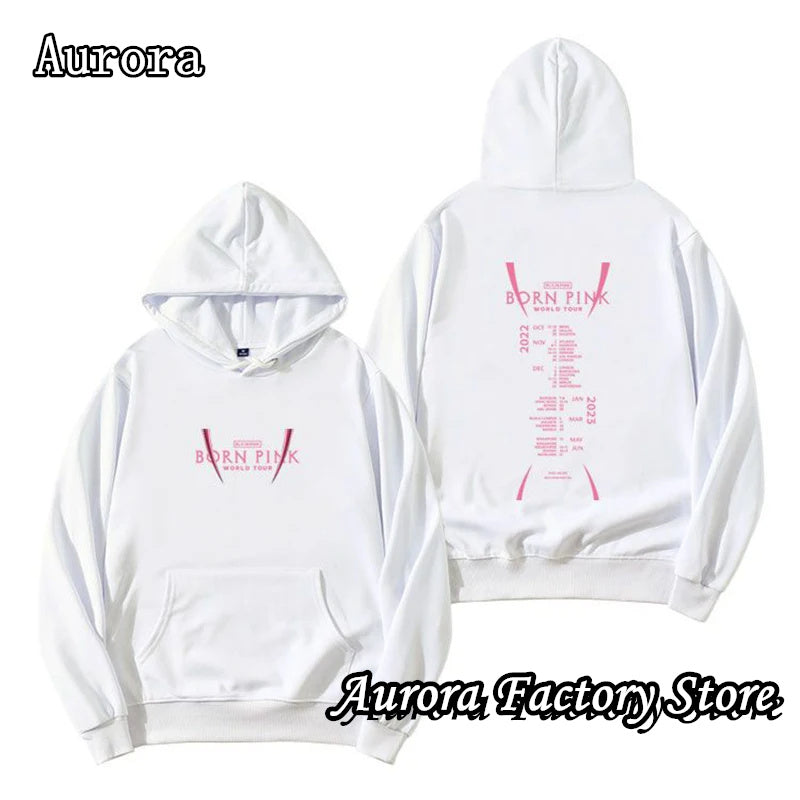 Black Pink Printed Hoodie for Men and Women - Casual Wear | Streetwear