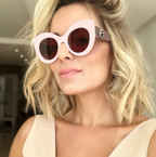 Two-Tone Oversized Cat Eye Sunglasses